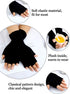 SATINIOR Fingerless Gloves for Women Half Finger Typing Gloves with Long Wrist Cuff Winter Knit Fingerless Mittens for Women...
